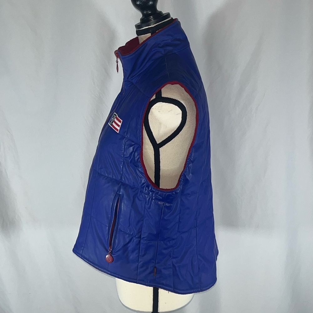 Wrangler 20x Reversible Blue Waterproof/Red Fleece Full Zip Men’s Puffer Vest - Picture 3 of 12